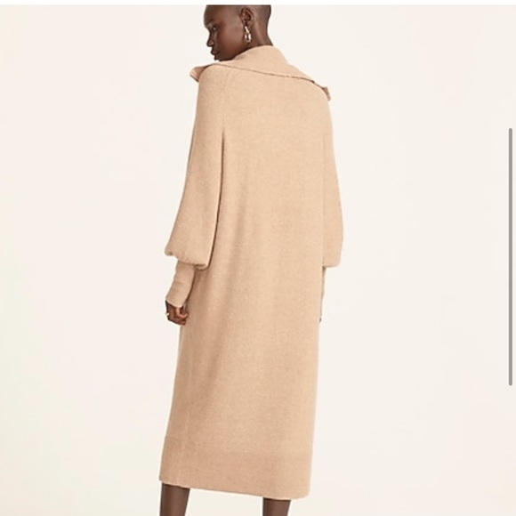 NWT J. Crew Half-zip sweater-dress in Supersoft yarn in Heather mushroom - Picture 2 of 12